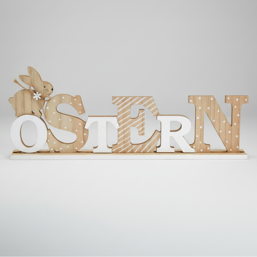 Schriftzug "Ostern" aus Holz zum Aufstellen