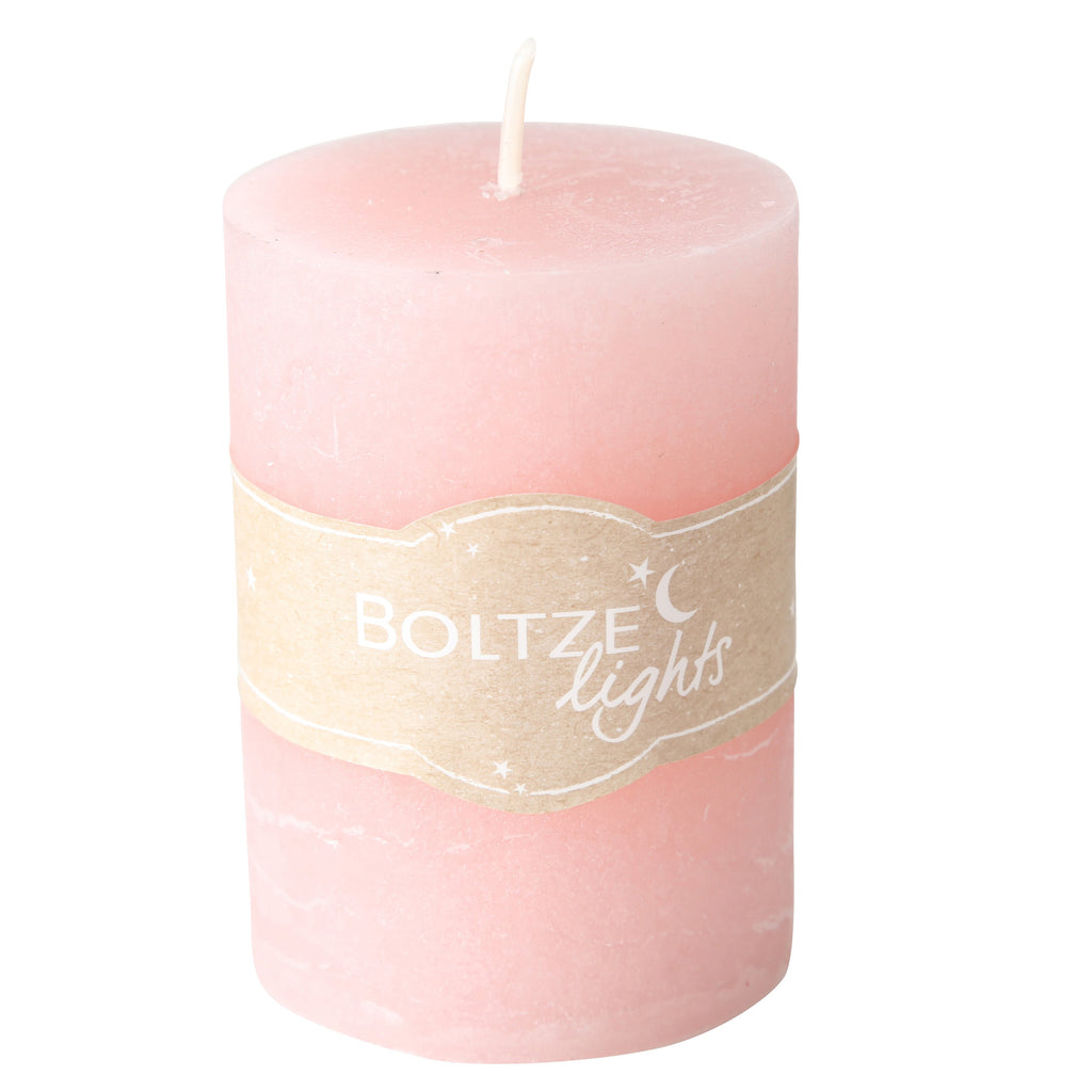 Stumpenkerze Basic Rosa