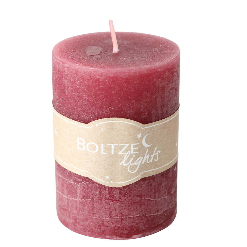 Stumpenkerze Basic Rosa