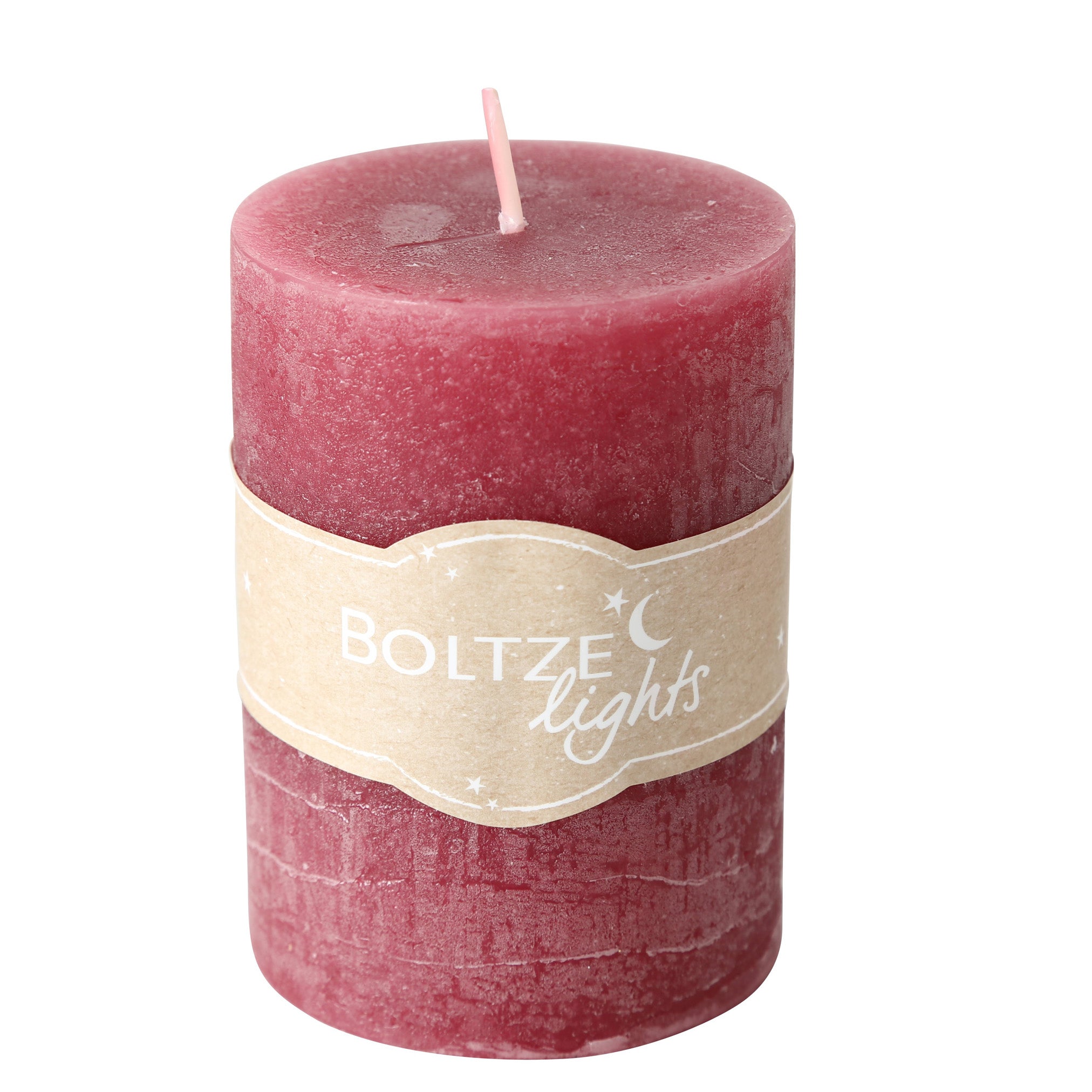 Stumpenkerze Basic Rosa
