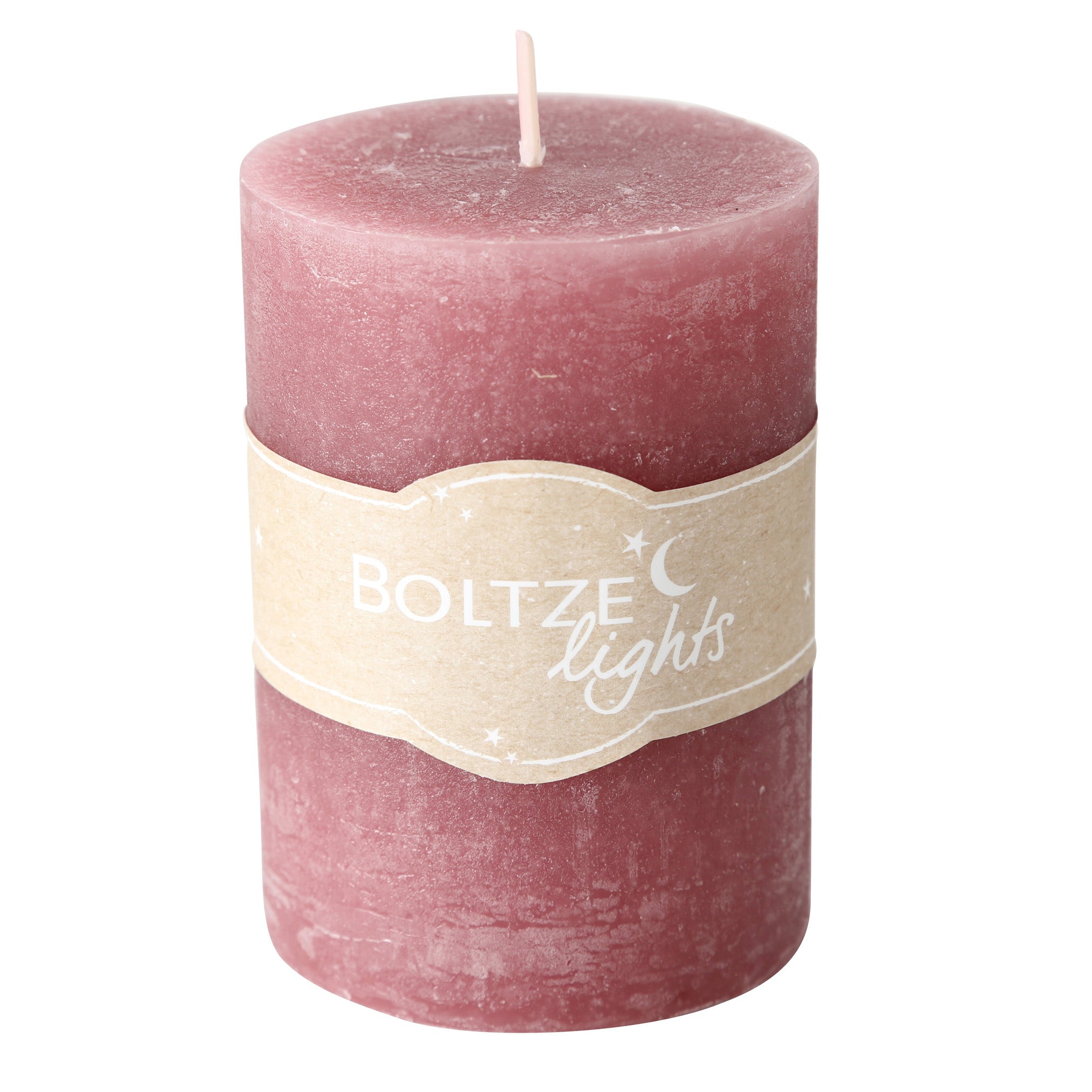 Stumpenkerze Basic Rosa