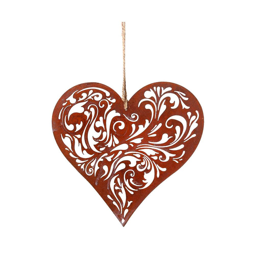 Rankenherz Rost - Metall Deko Herz zum Hängen
