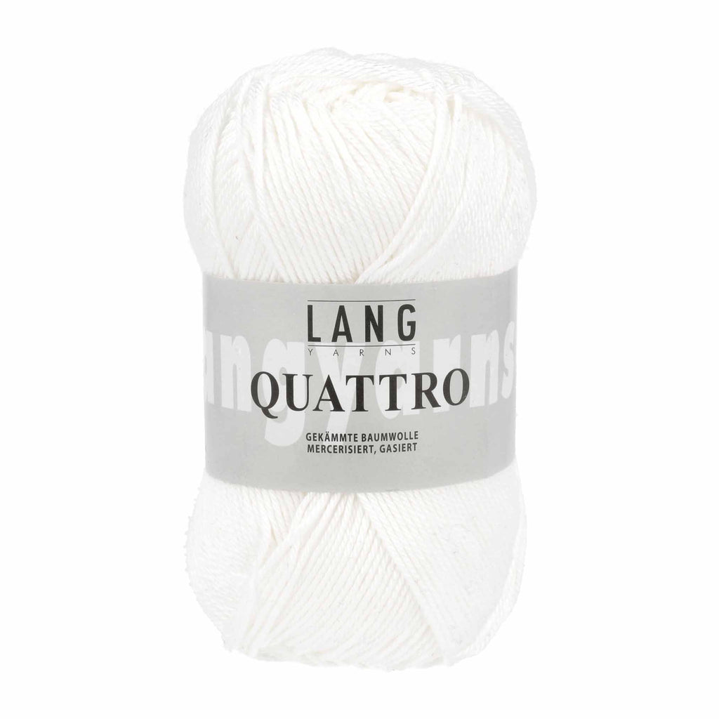 Quattro Baumwollgarn von Lang Yarns in weiss 16.0001