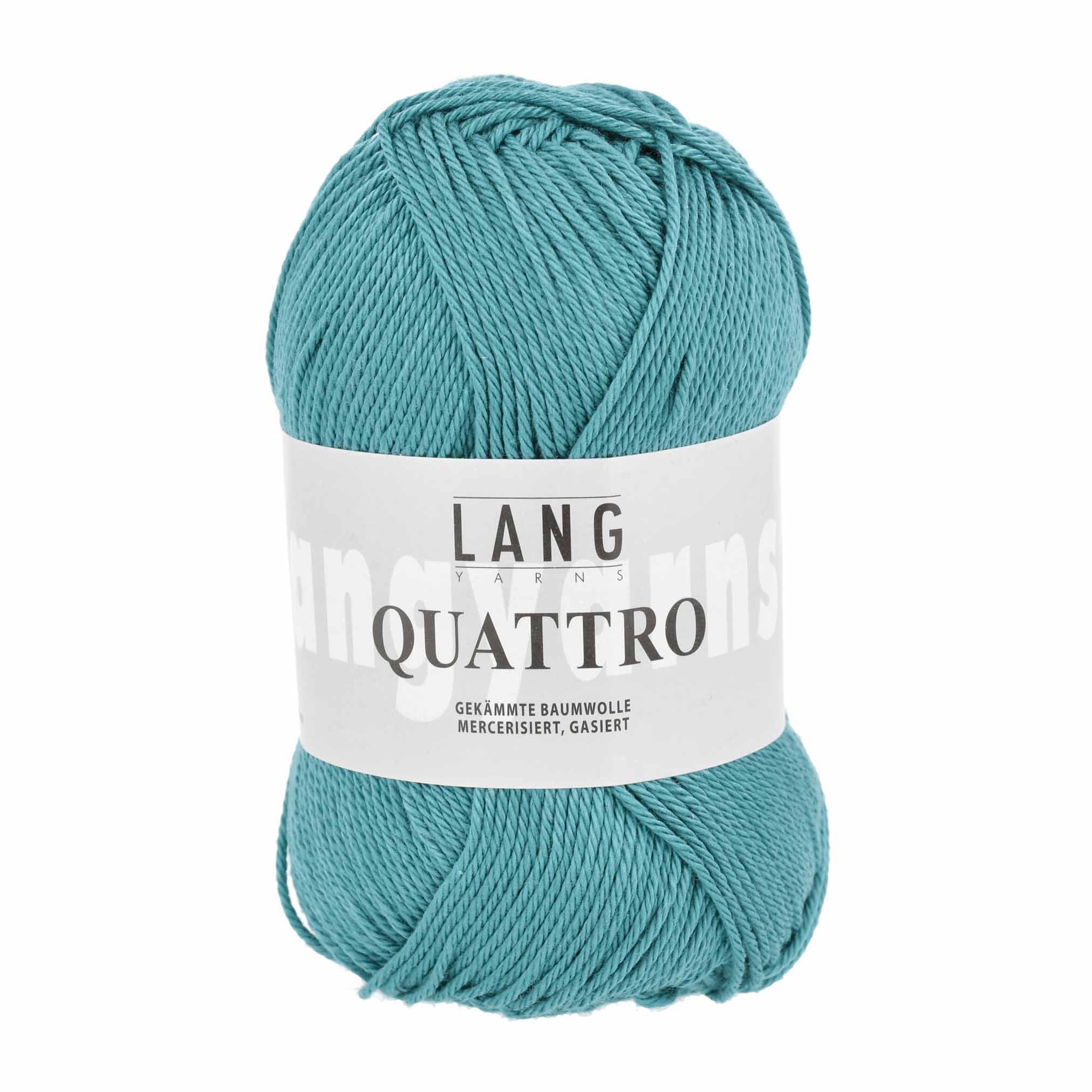 Quattro Baumwollgarn von Lang Yarns in türkis 16.0074