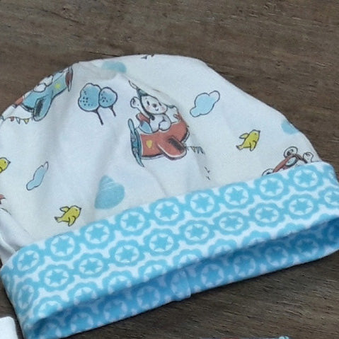 Babyhose, Mütze & Dreieckstuch "Flugzeug"
