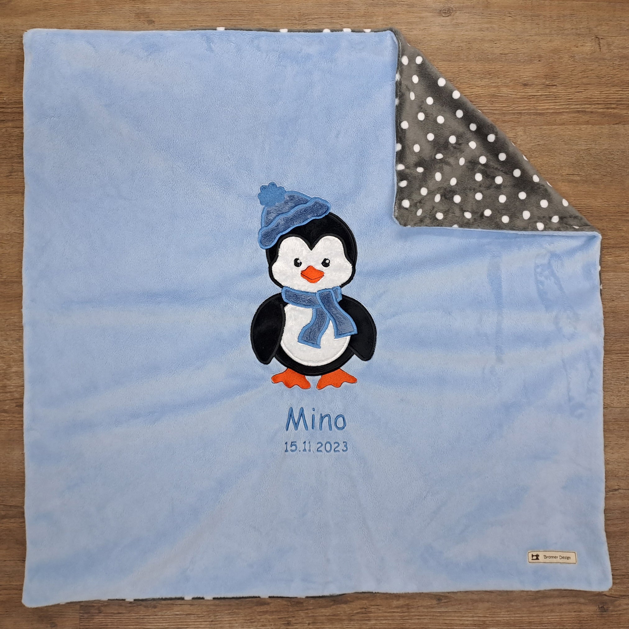 Babykuscheldecke Pinguin, diverse Farben