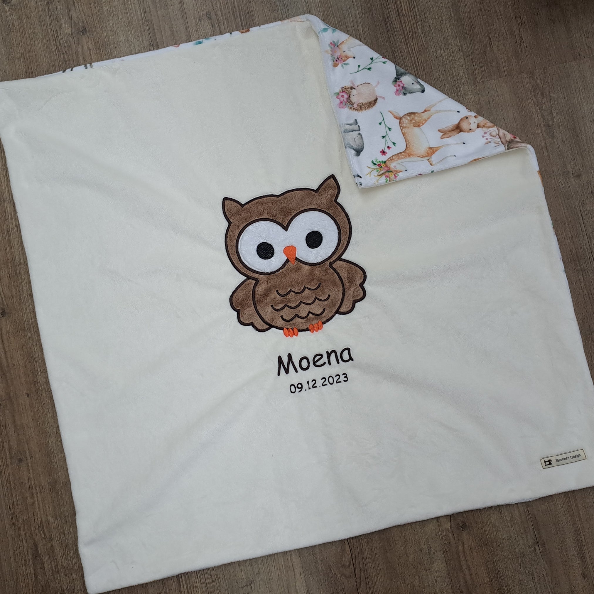 Babykuscheldecke Eule, diverse Farben