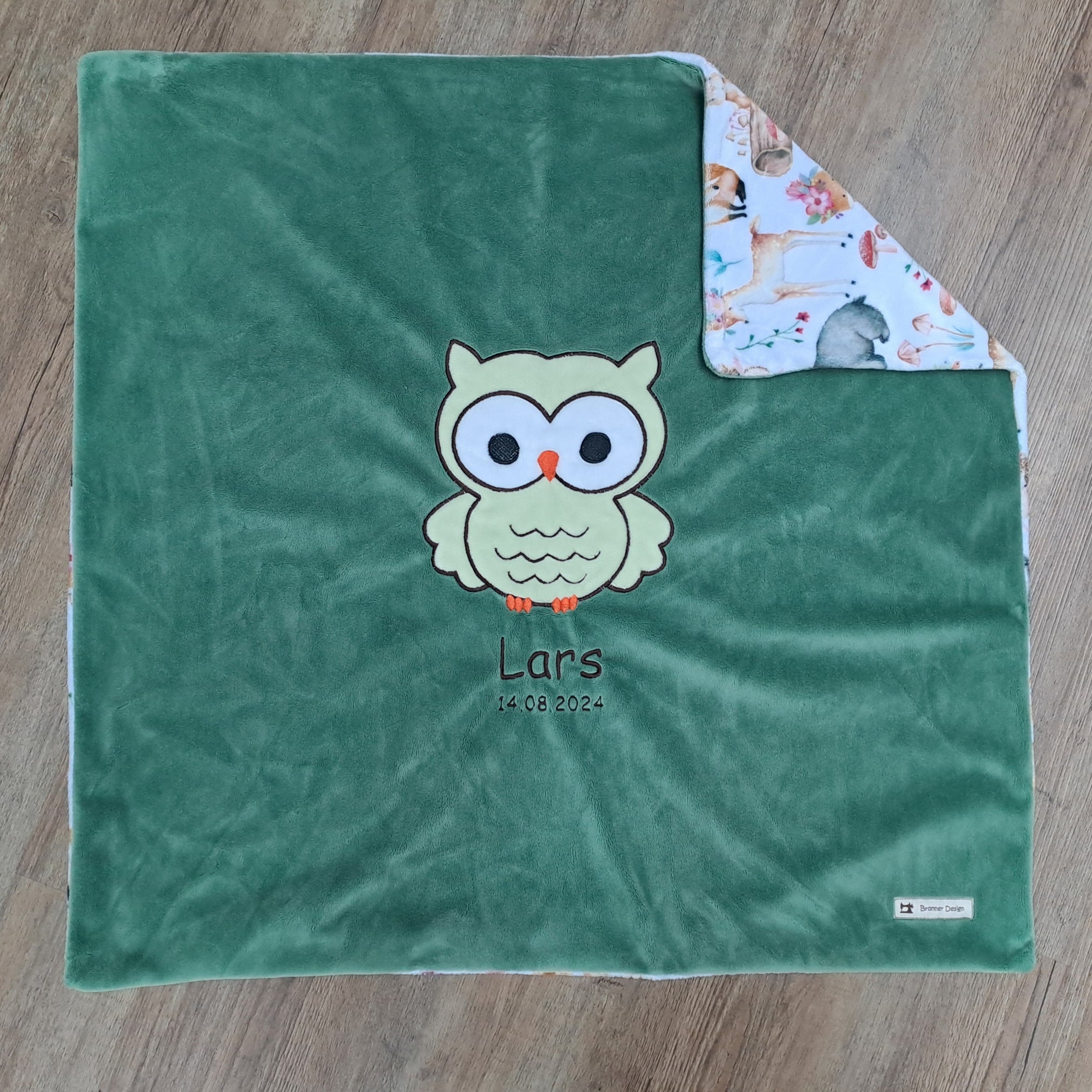 Babykuscheldecke Eule, diverse Farben