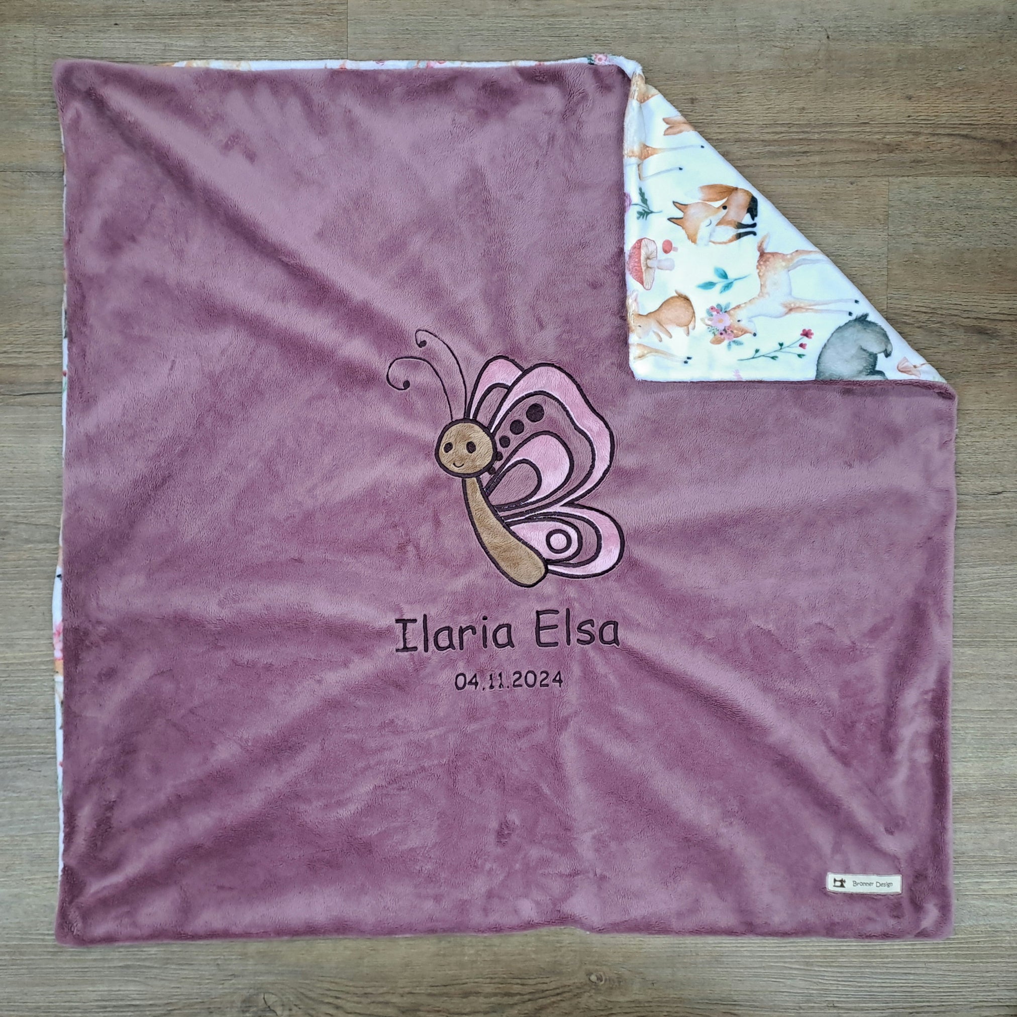 Babykuscheldecke Schmetterling, diverse Farben