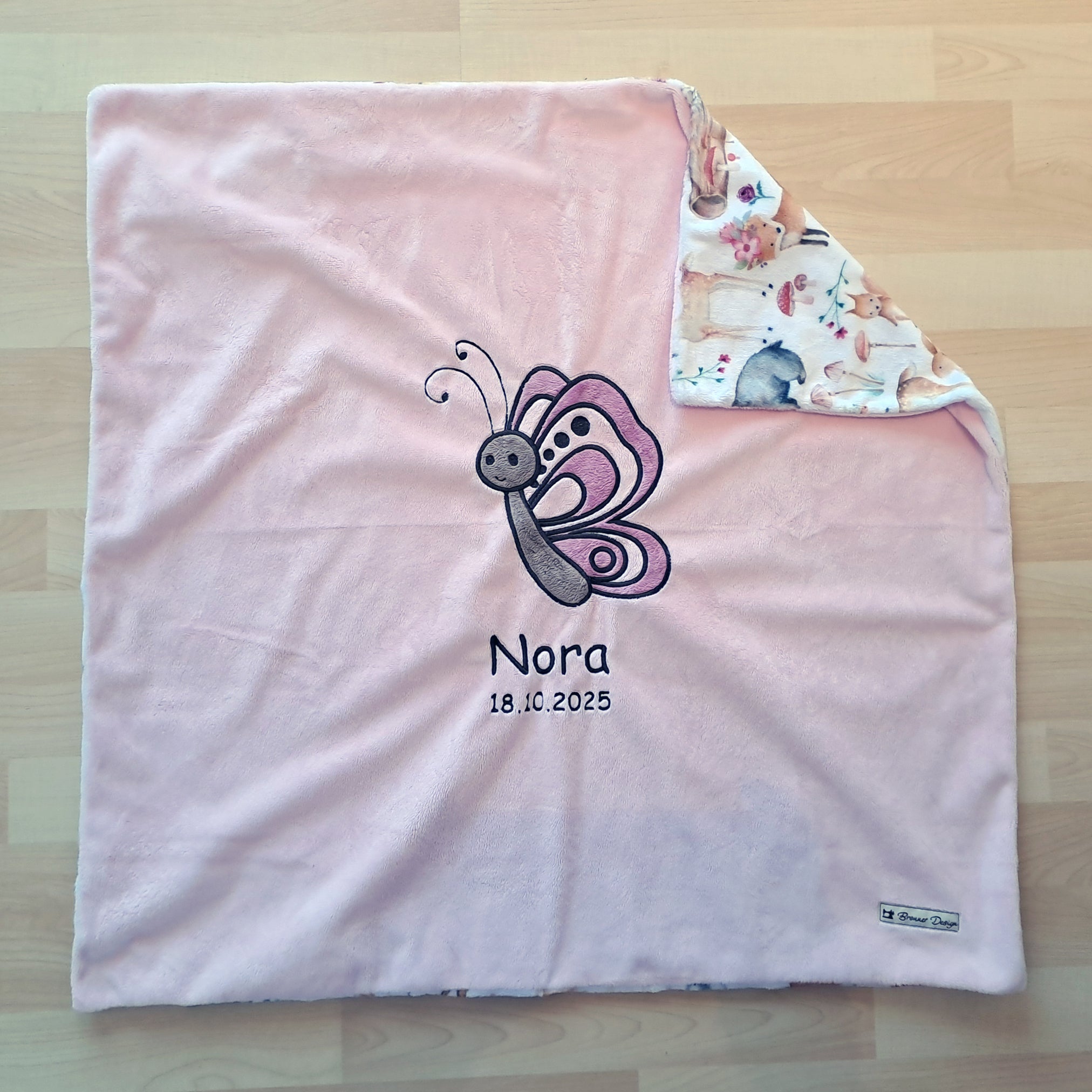 kuschelige Babydecke Schmetterling, diverse Farben