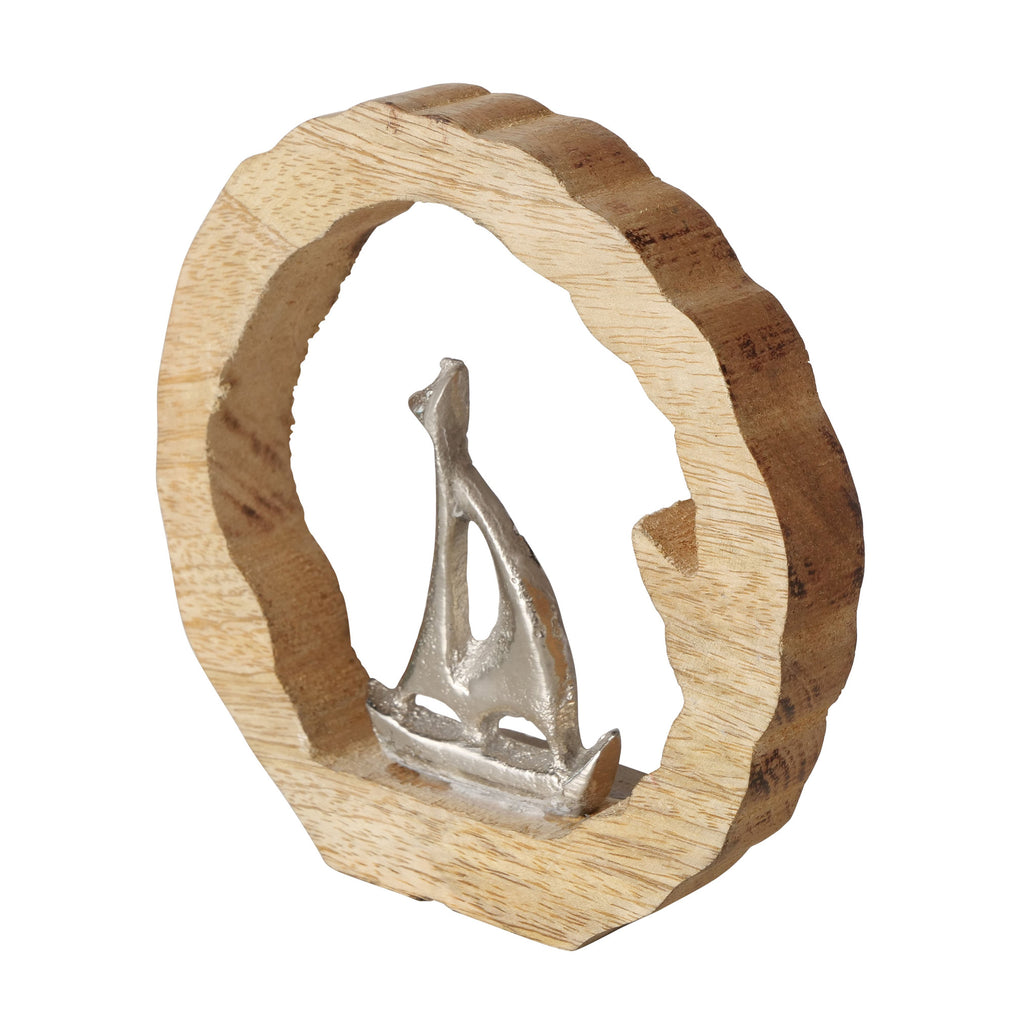 Dekoaufsteller Maritime – Handgearbeitet aus Mangoholz & Aluminium
