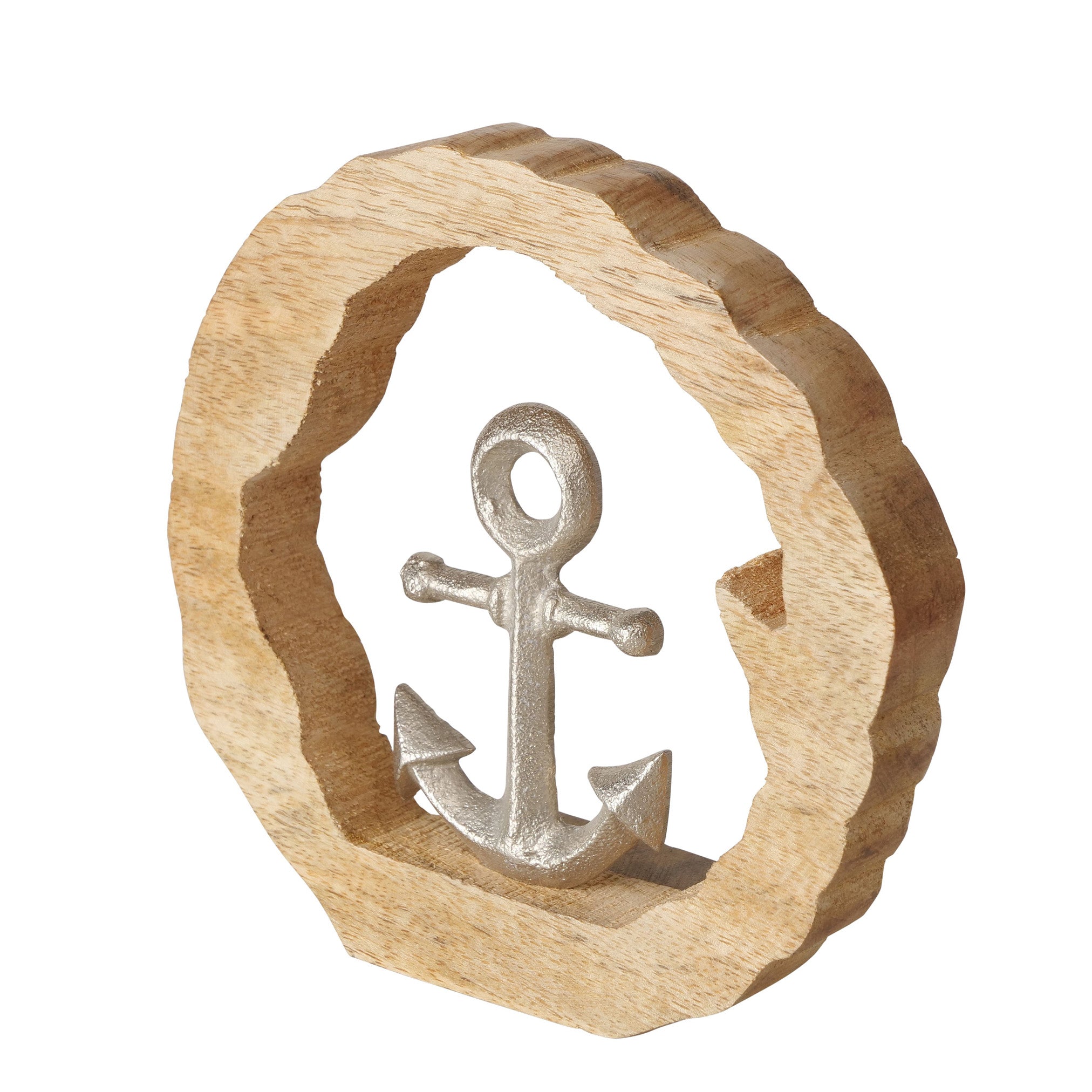 Dekoaufsteller Maritime – Handgearbeitet aus Mangoholz & Aluminium