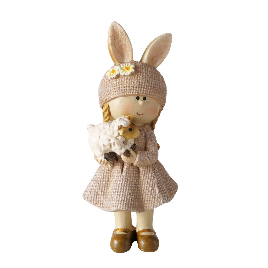 Figur Myriam – Mädchen mit Hase & Schaf