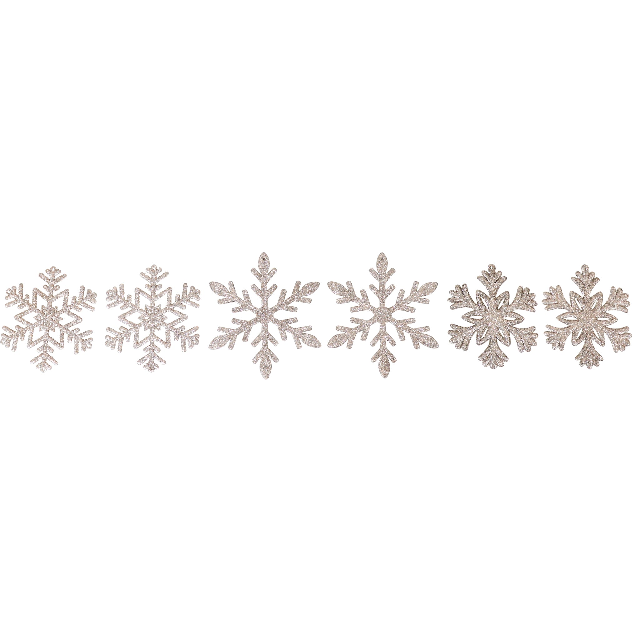 Zierhänger snowflake 6er Set gold
