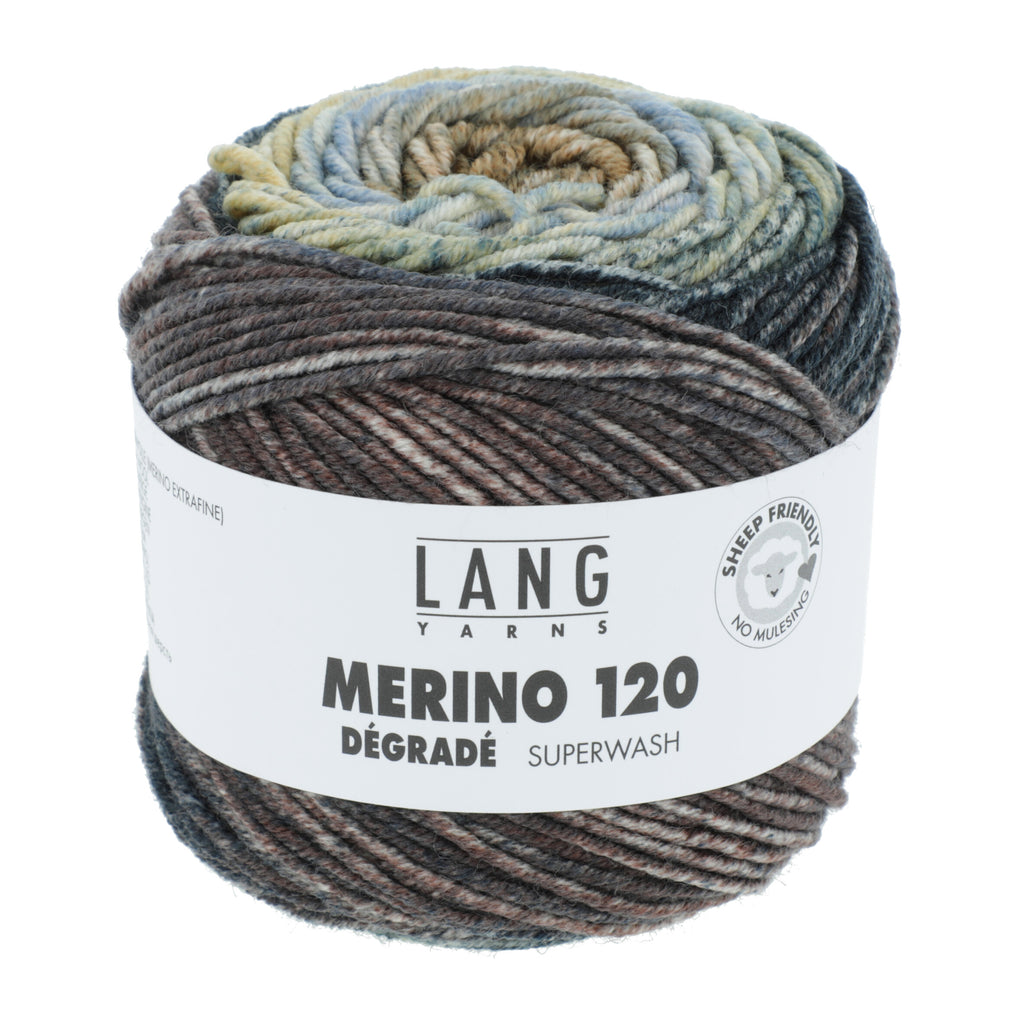 Merino 120 Dégradé Knäuel von Langyarns in braunen Farbverläufen 37.0013