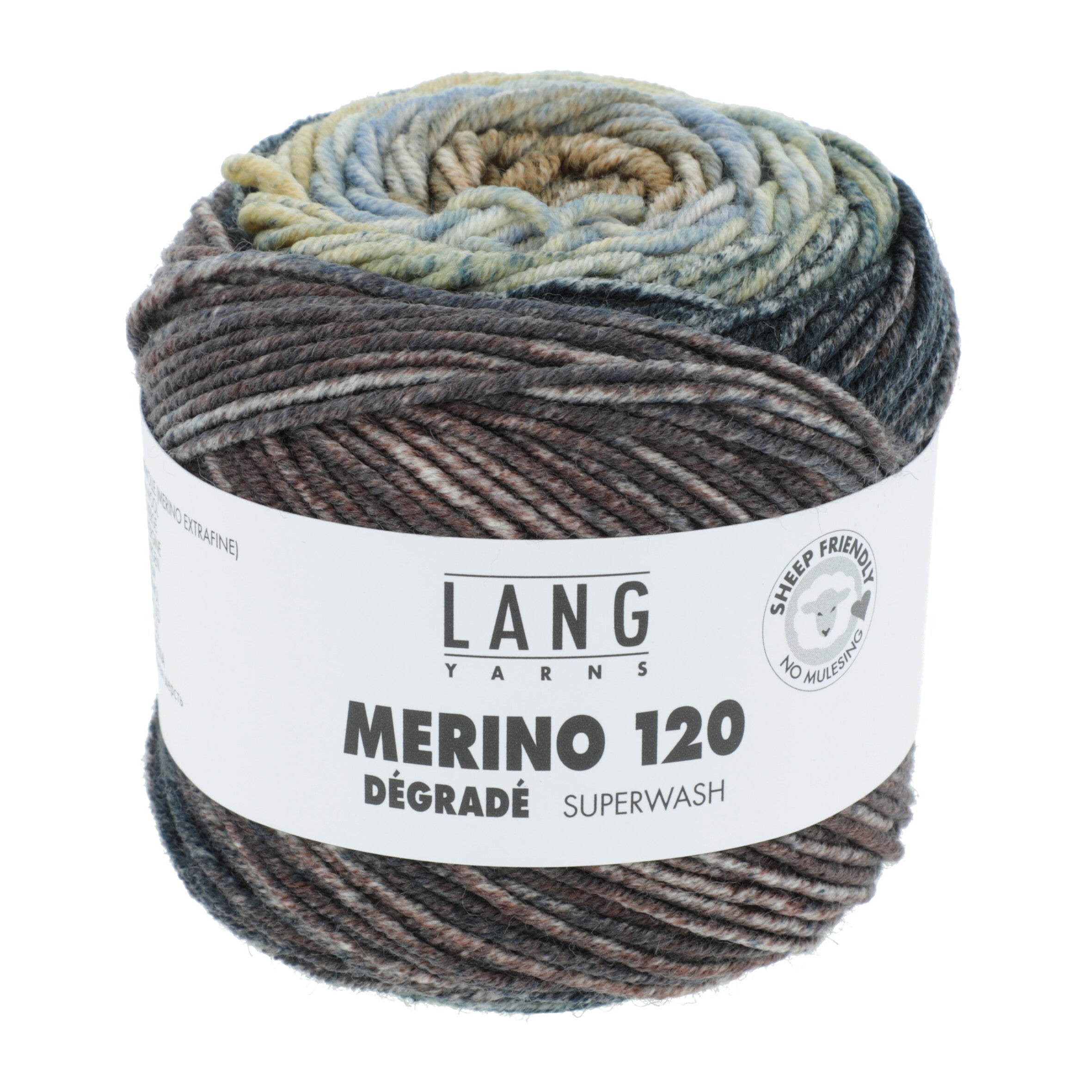 Merino 120 Dégradé Knäuel von Langyarns in braunen Farbverläufen 37.0013