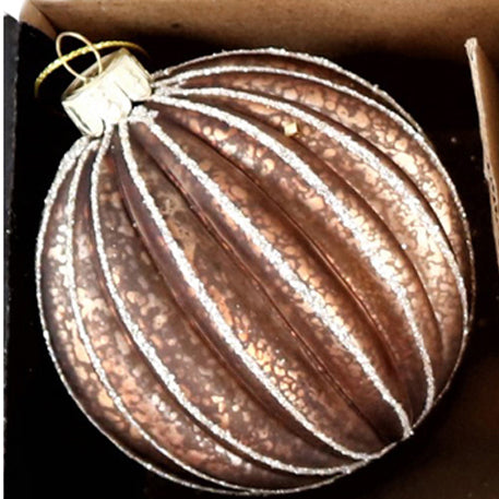 Glaskugel Gold-Bronze ø8cm | Edle Weihnachtsdekoration