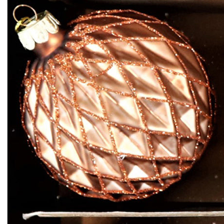 Glaskugel Gold-Bronze ø8cm | Edle Weihnachtsdekoration