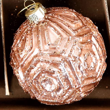 Glaskugel Gold-Bronze ø8cm | Edle Weihnachtsdekoration
