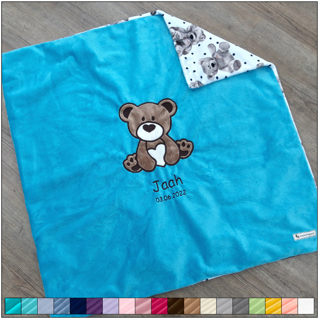 Babykuscheldecke Bär, diverse Farben