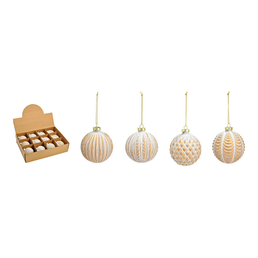 Weihnachtskugel Champagner – Elegante Christbaumkugel 8 cm