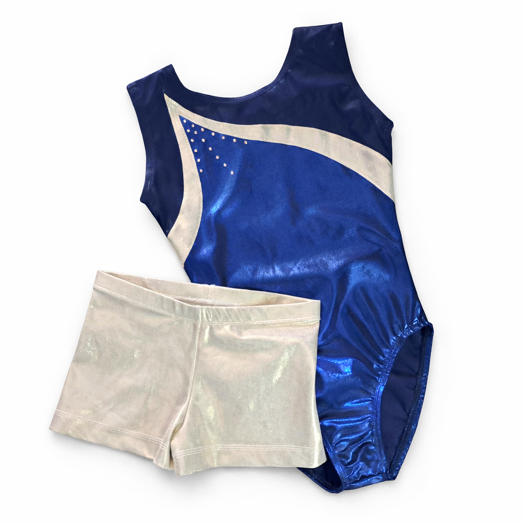Turndress "Elena" & Short, blau/gold – Swiss Made | Bronner Design