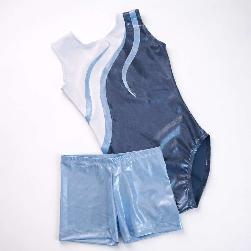Turndress "Natalia" & Short, weiss/blau– Swiss Made | Bronner Design