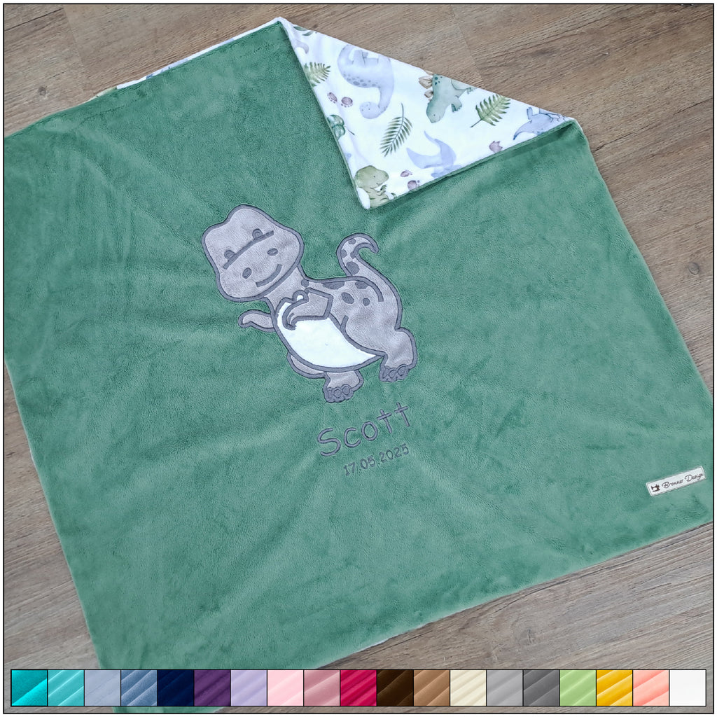 Babykuscheldecke Dinosaurier, diverse Farben