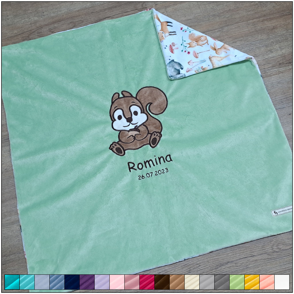 Babykuscheldecke Eichhörnchen, diverse Farben