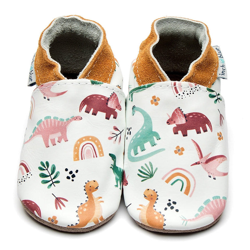 Lederfinkli Dino - Handgefertigte Baby-Lederschuhe aus Großbritannien