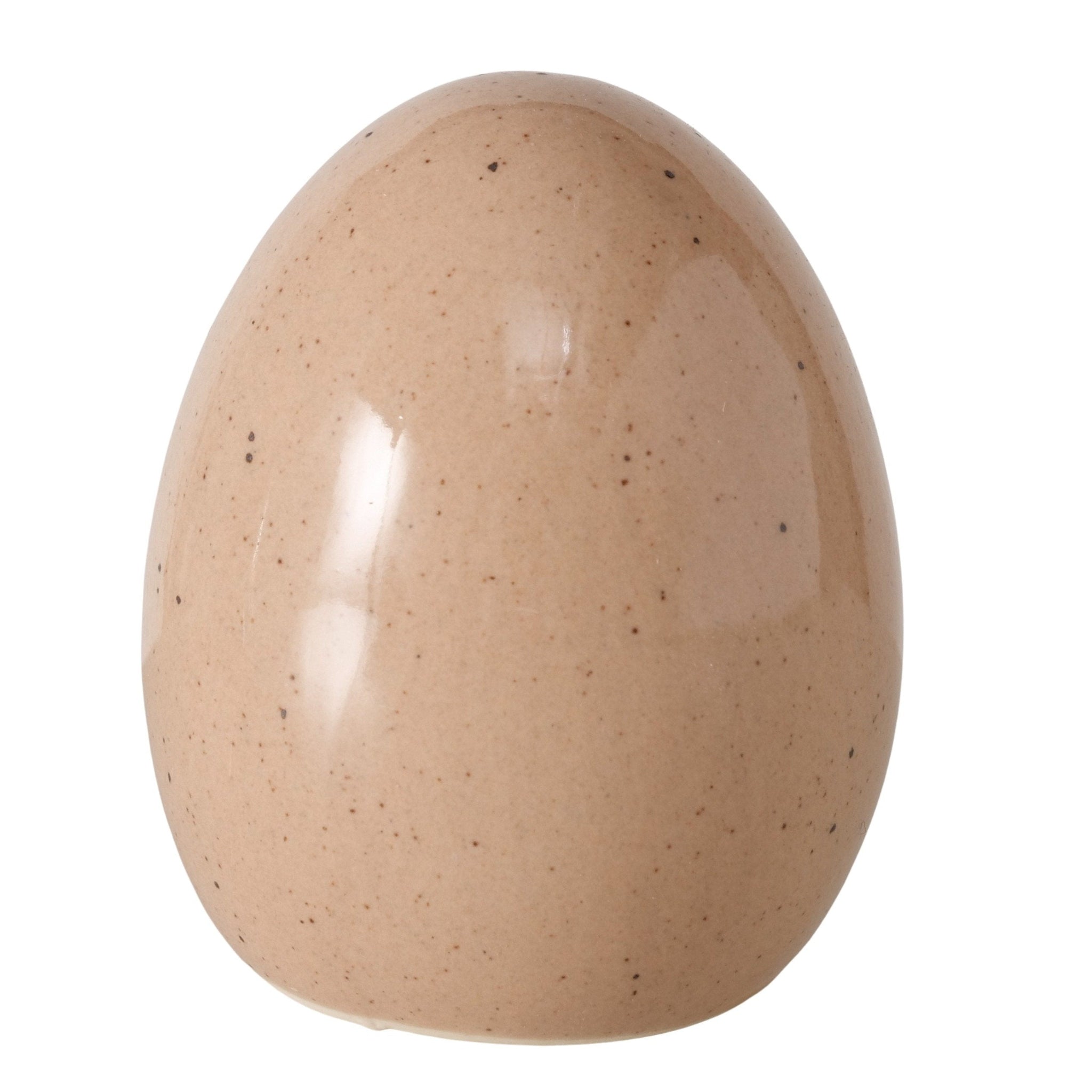 Handbemaltes Porzellan-Osterei Mylana – Edle Frühlingsdekoration in Beige-Blau