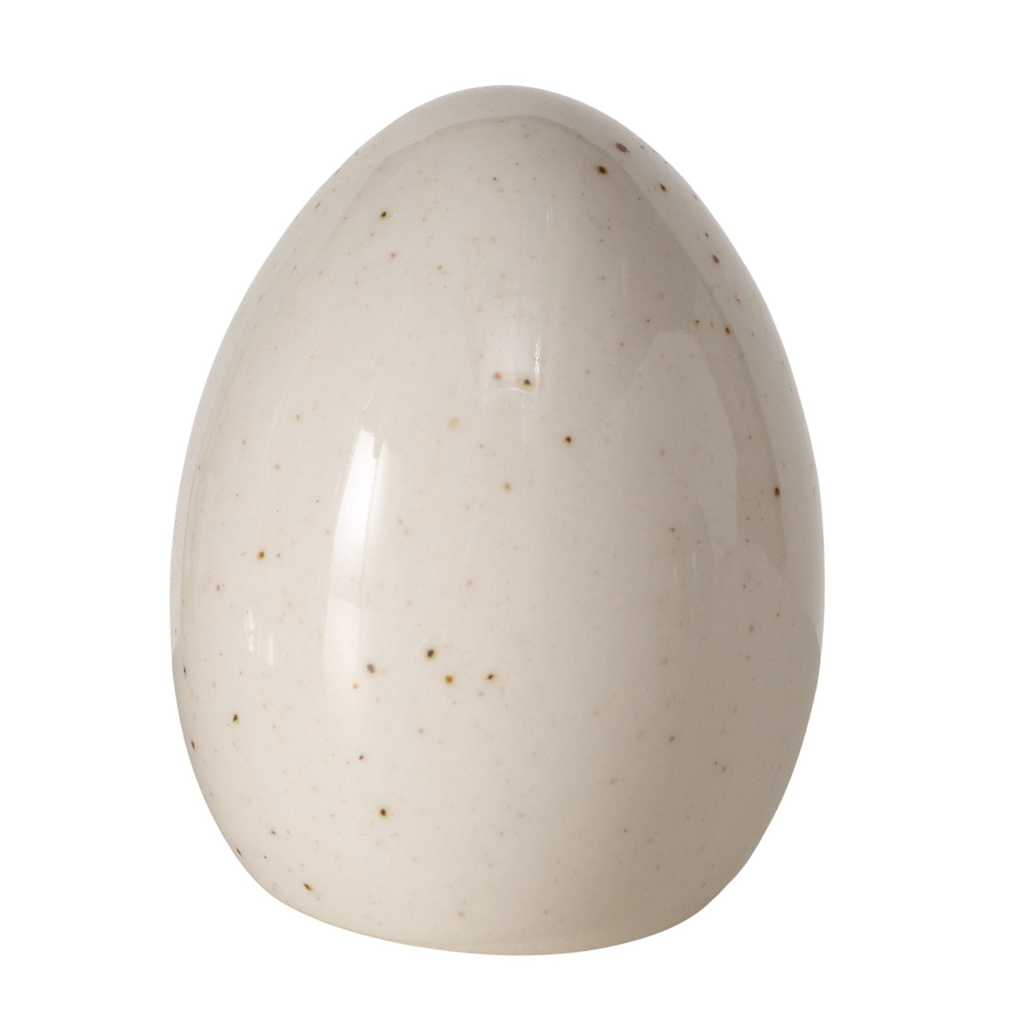 Handbemaltes Porzellan-Osterei Mylana – Edle Frühlingsdekoration in Beige-Blau