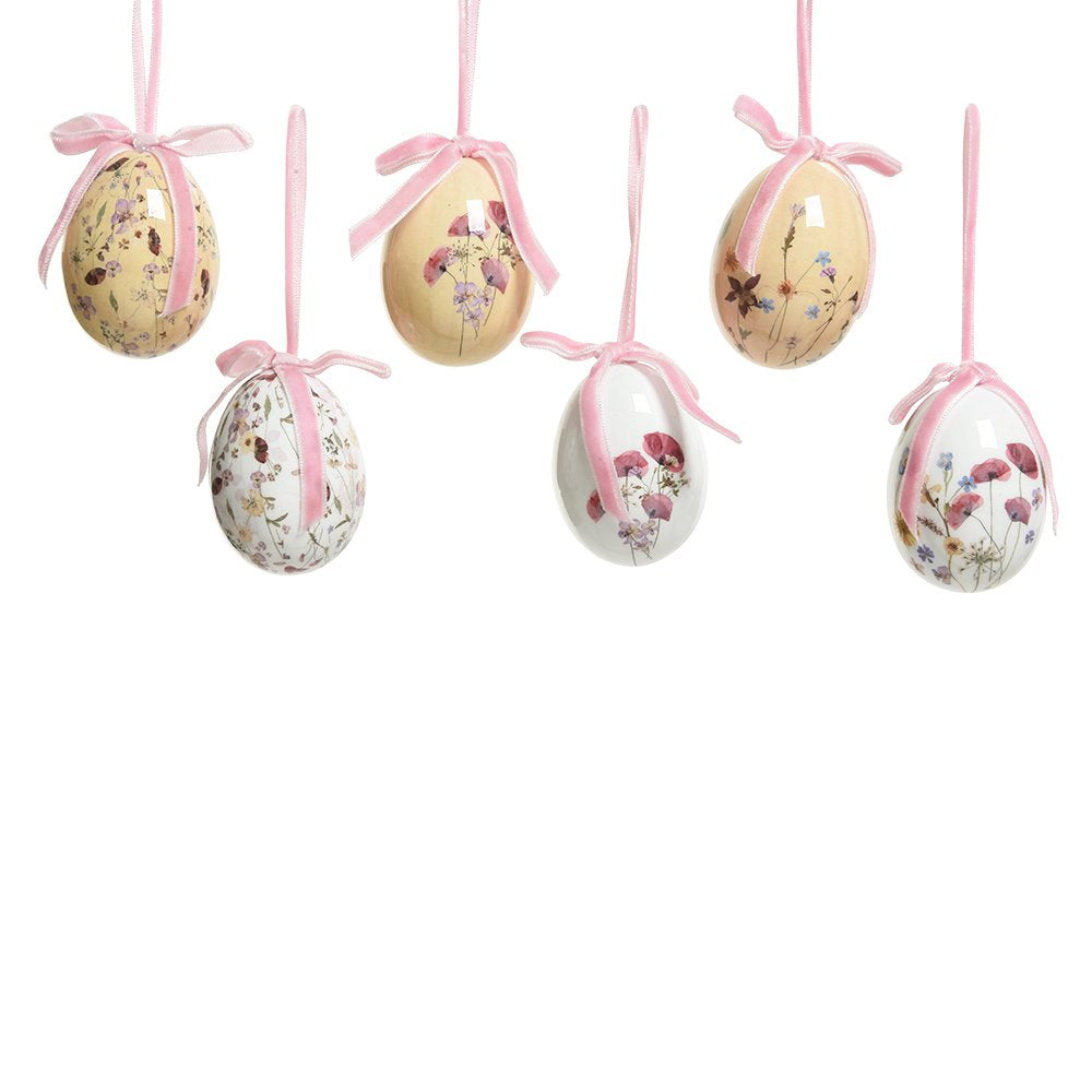 Ostereier Aufhänger Gelb/Weiss