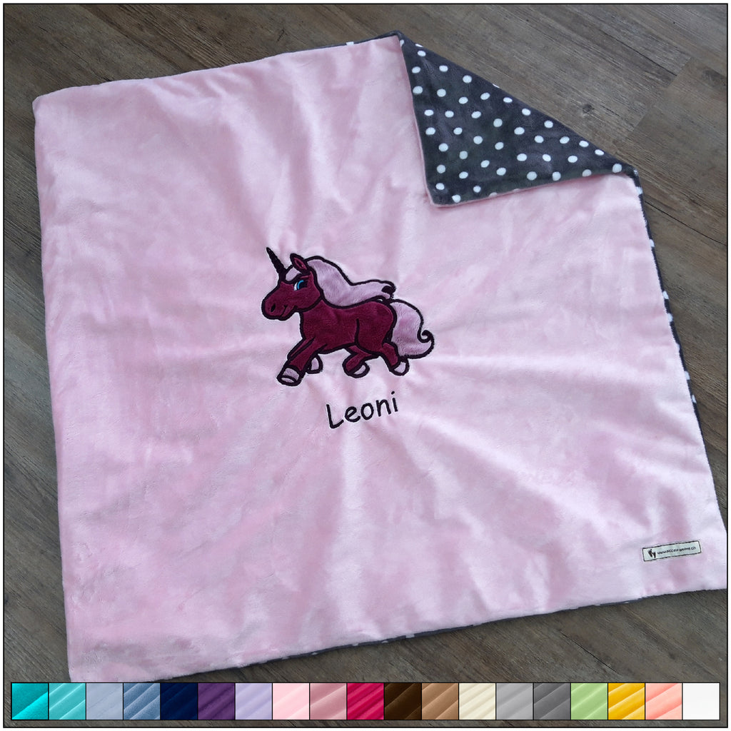 Babykuscheldecke Einhorn, diverse Farben