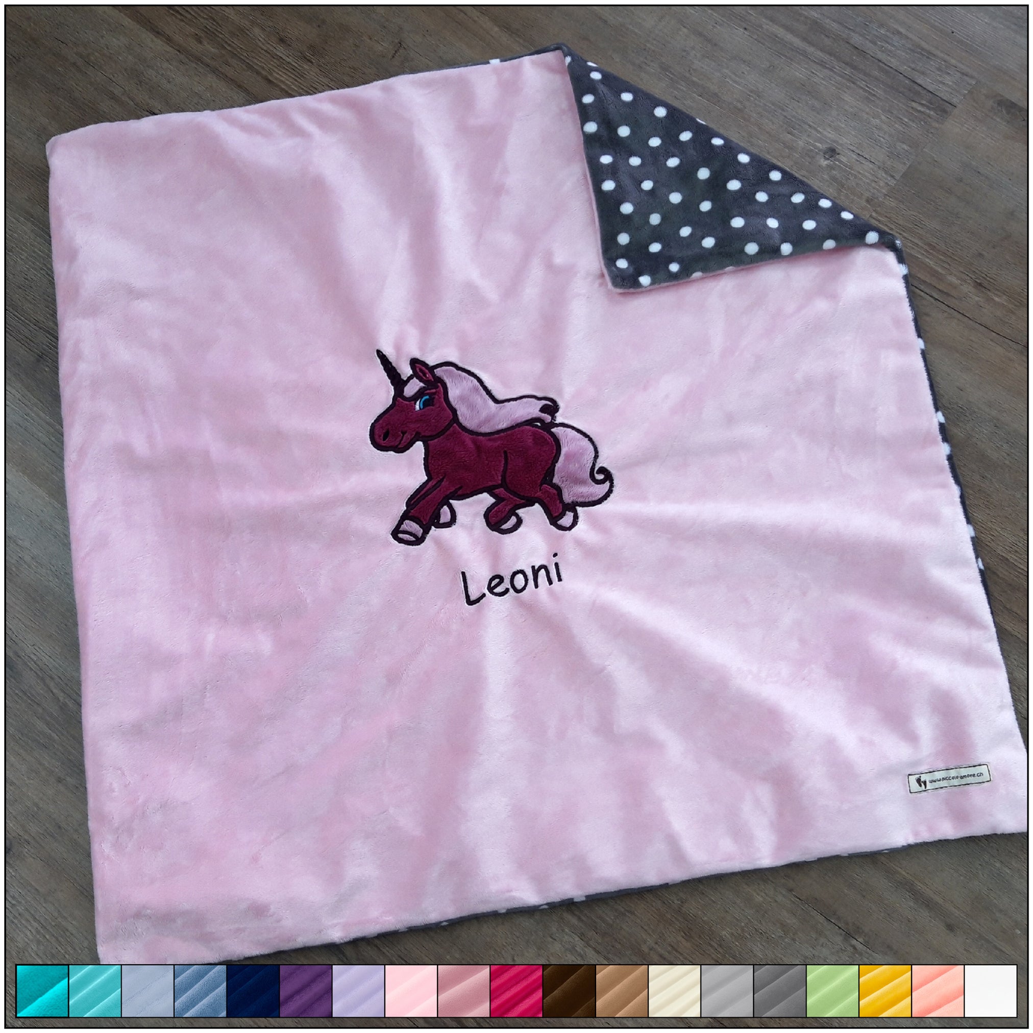Babykuscheldecke Einhorn, diverse Farben