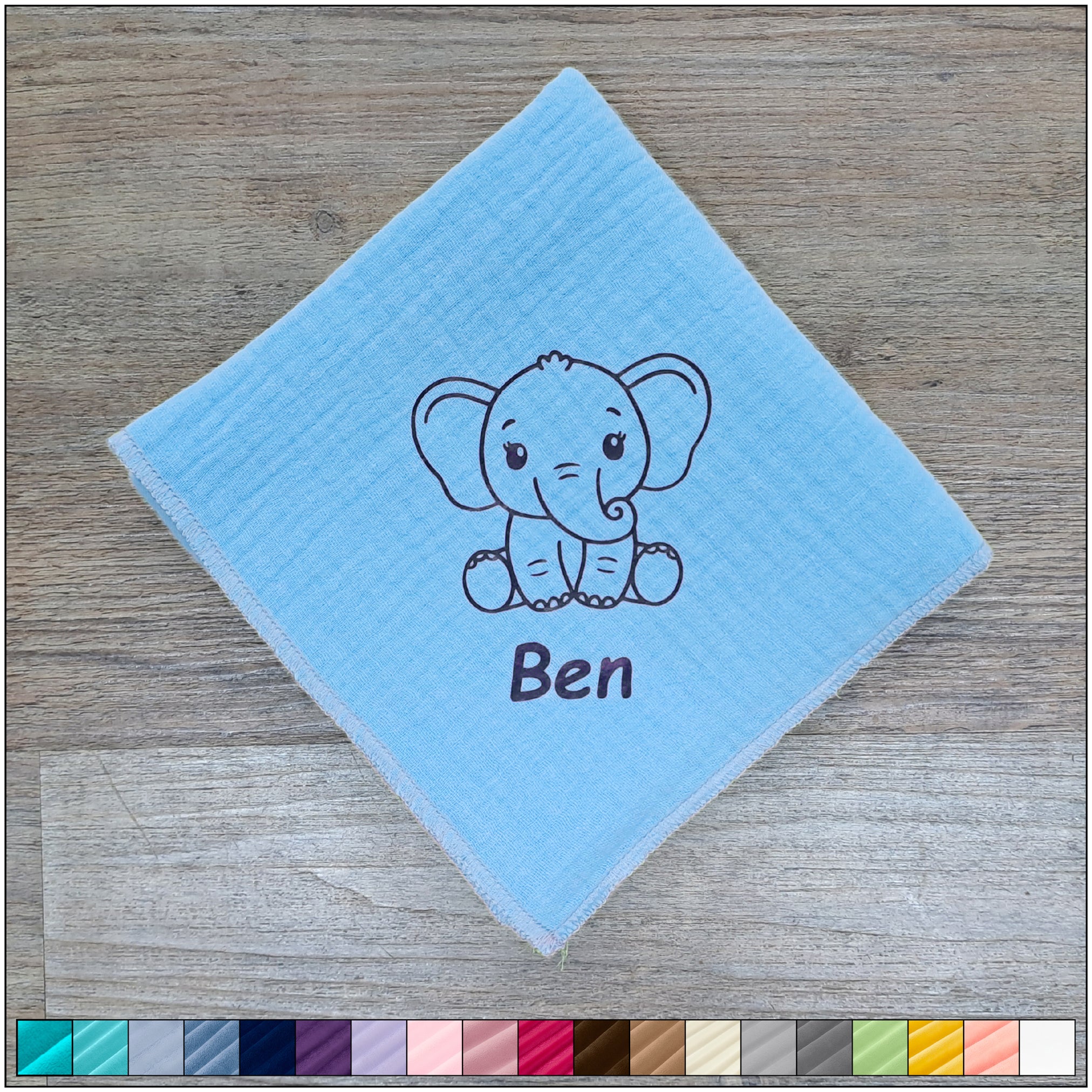 Nuscheli Elefant männlich, diverse Farben