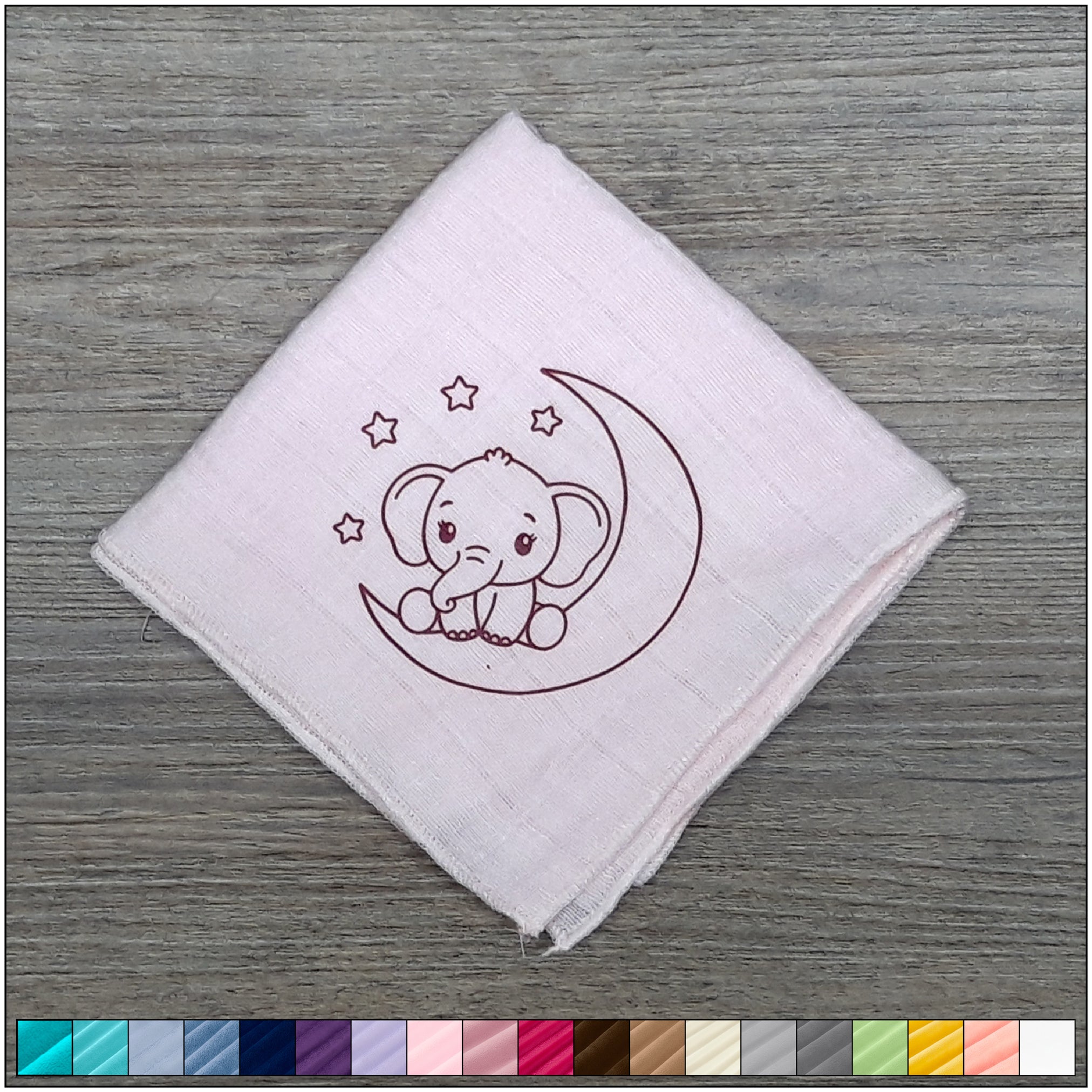 Nuscheli Elefant auf Mond, diverse Farben