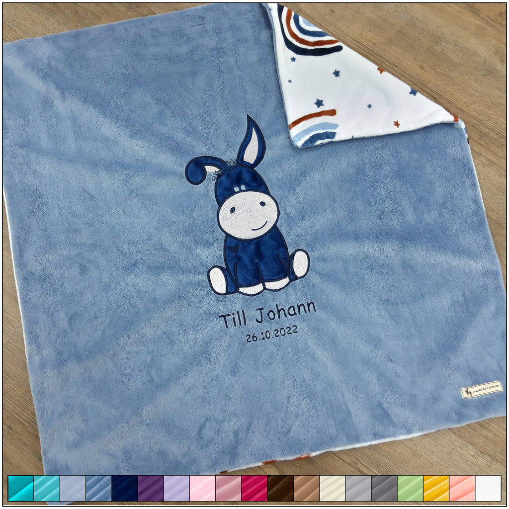 Babykuscheldecke Esel, diverse Farben