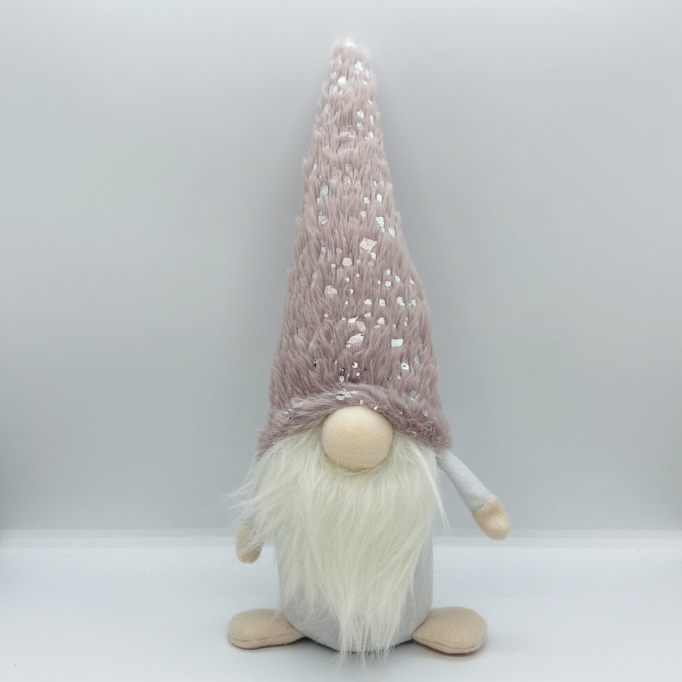 LED Wichtel – Rosa mit Glitzer, Weihnachtsdeko mit Beleuchtung