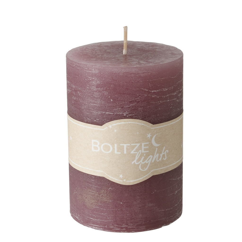 Stumpenkerze Rund Ø 7 cm – Paraffinwachs bordeaux