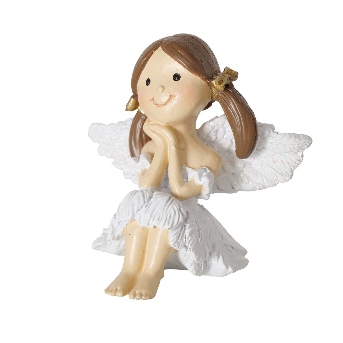 Engelfigur Josephine – Handbemalte Dekofigur Weiß
