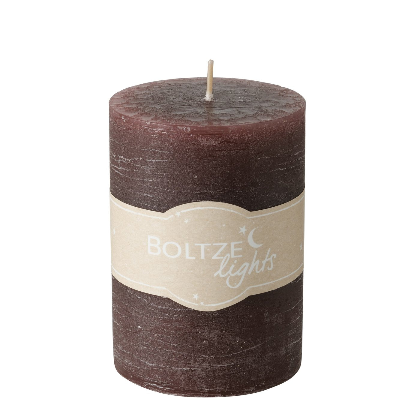 Stumpenkerze Rund Ø 7 cm – Paraffinwachs bordeaux