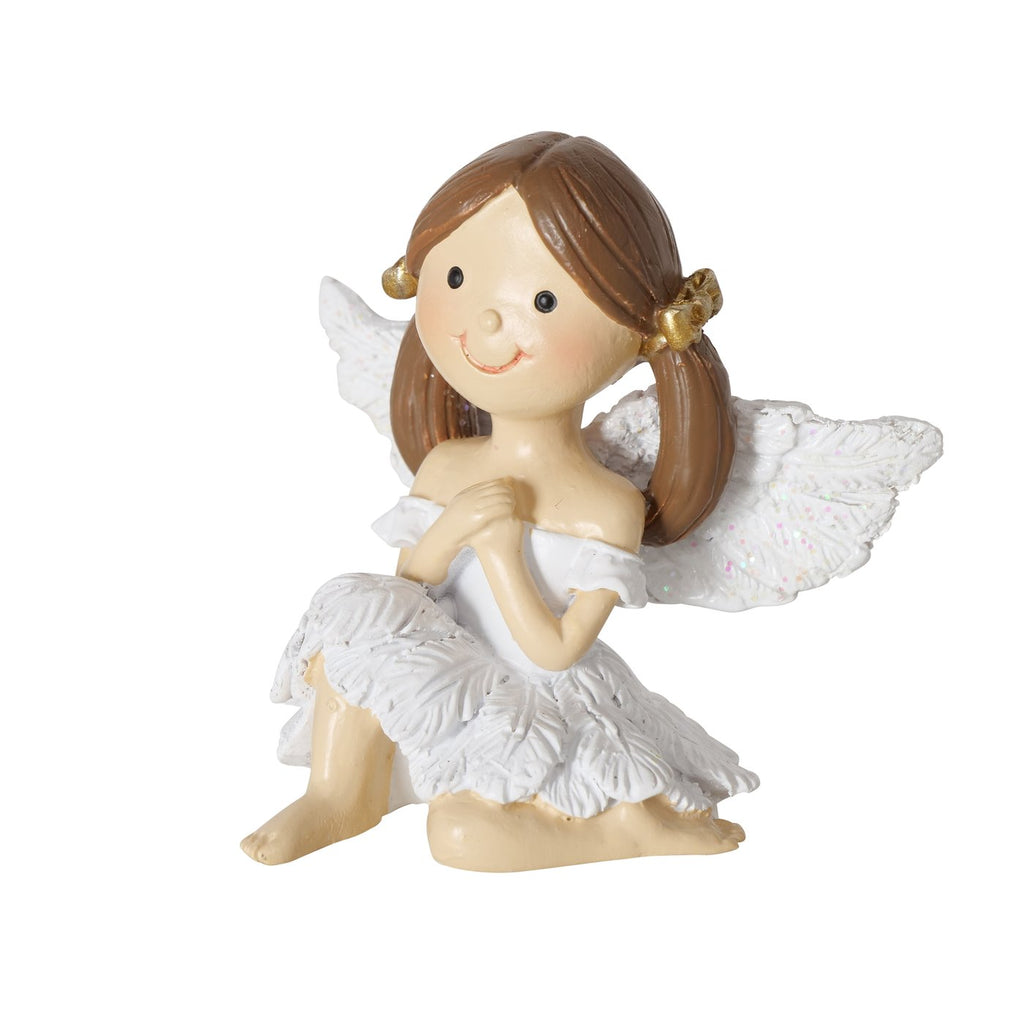 Engelfigur Josephine – Handbemalte Dekofigur Weiß