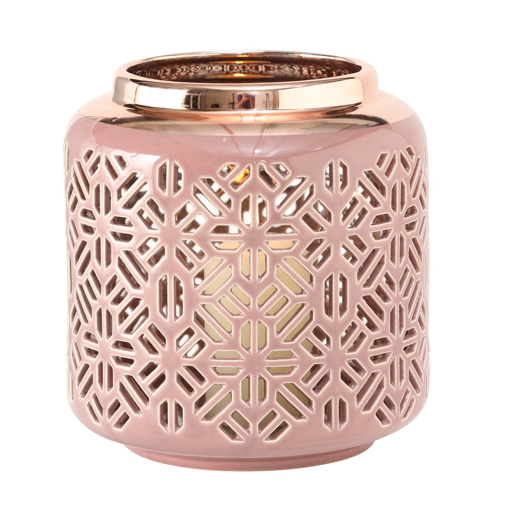 Windlicht Faise rosa/bordeaux