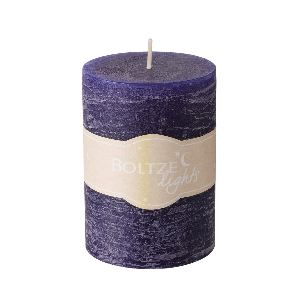 Stumpenkerze blau – Runde Kerze 10 cm
