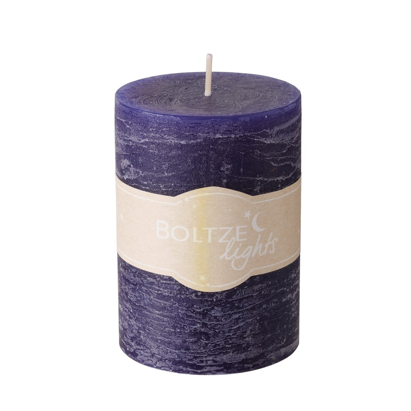 Stumpenkerze blau – Runde Kerze 10 cm