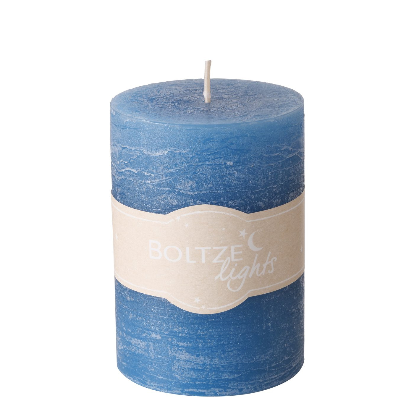 Stumpenkerze blau – Runde Kerze 10 cm
