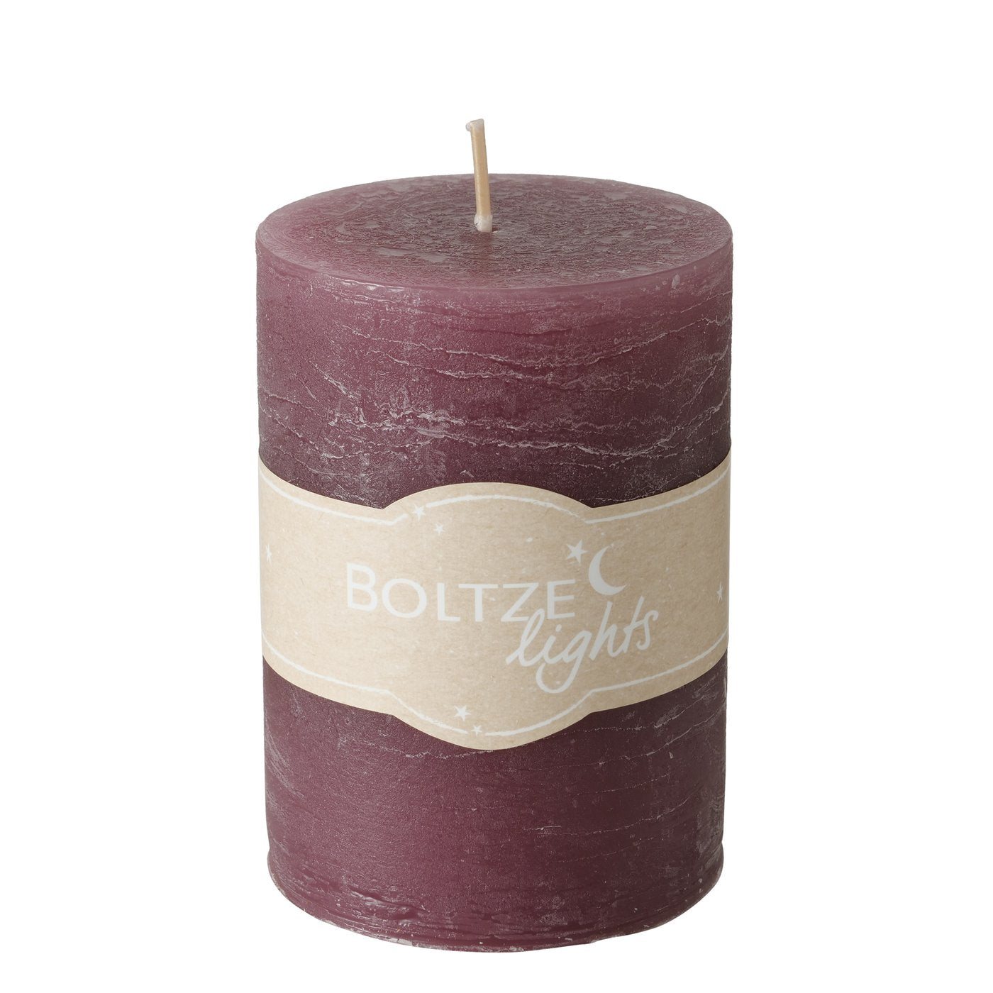 Stumpenkerze Rund Ø 7 cm – Paraffinwachs bordeaux