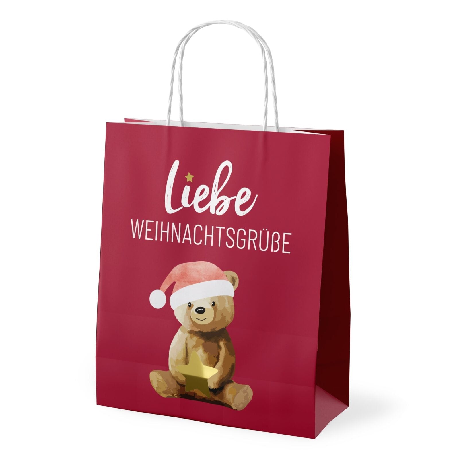Geschenktüte "Happy Christmas - Liebe Weihnachtsgrüsse"