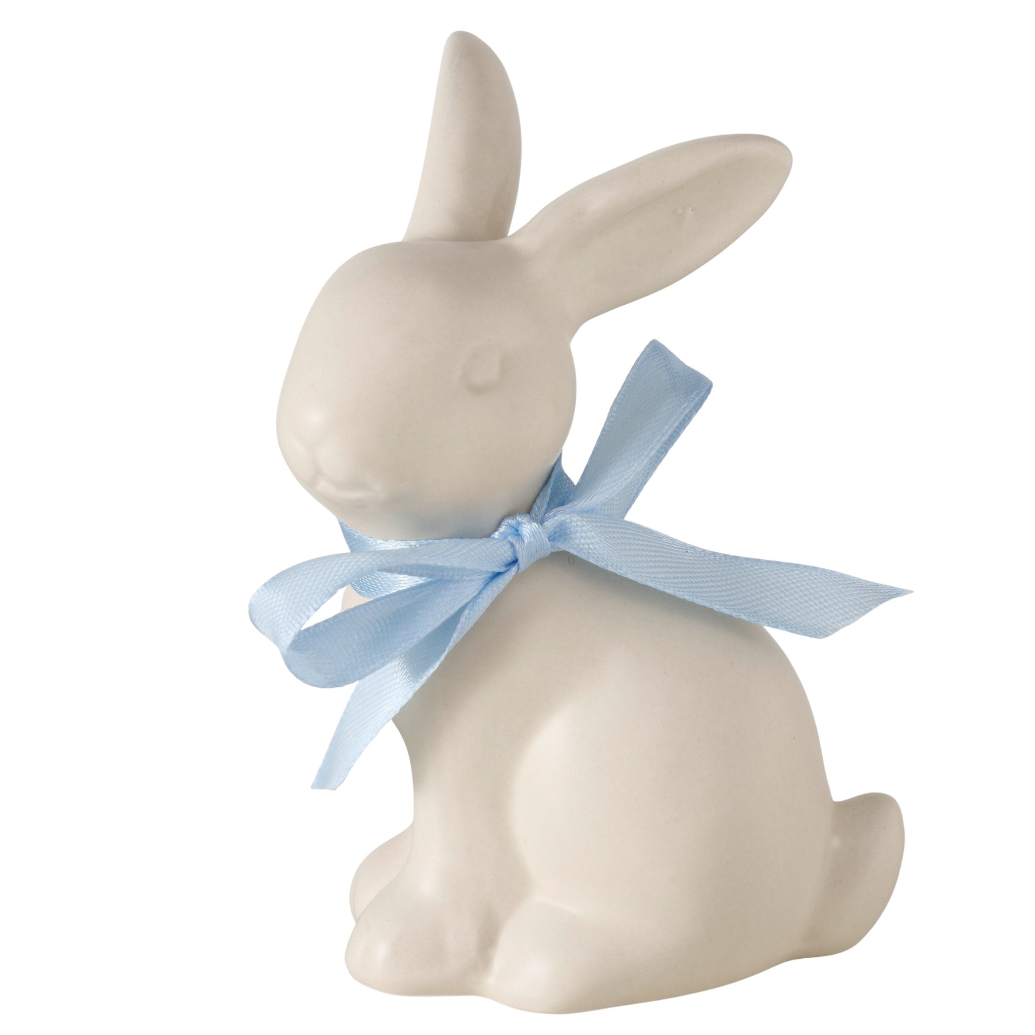 Shanty Keramik-Hasenfigur – Handgearbeitete Osterdekoration in Cremeweiß
